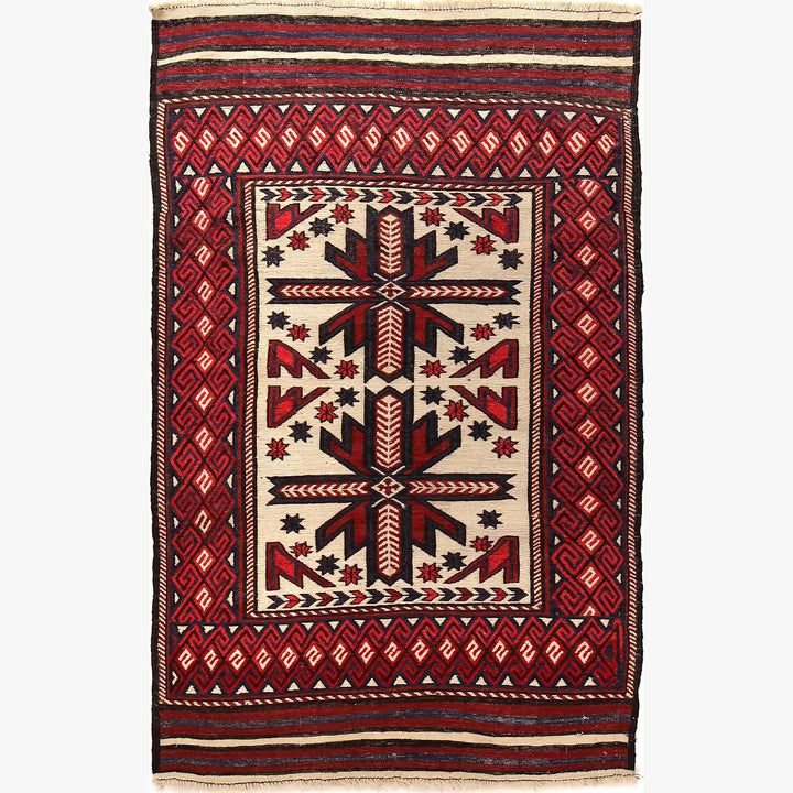 Hand Knotted Vintage Kilim 3' 10" x 6' 2" - No. AL26685