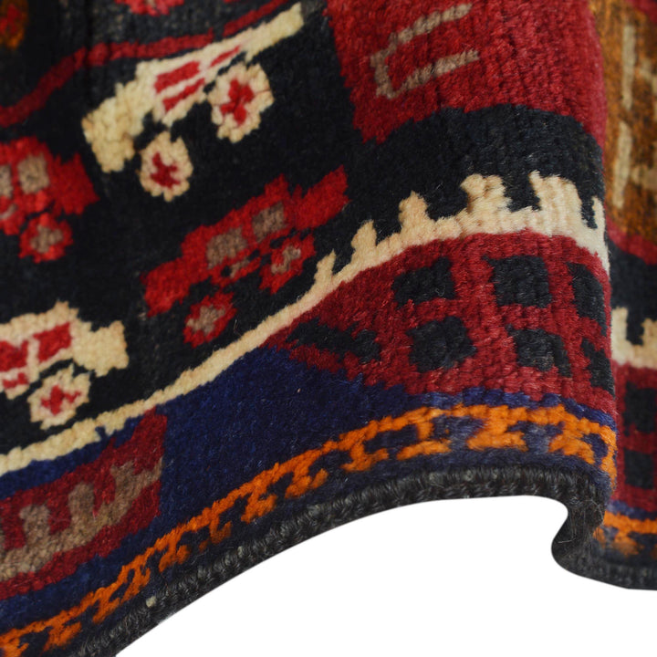 Blue Afghan Pictorial Rug 2' 3" x 3' 9" Hand-Knotted | No. AL51017
