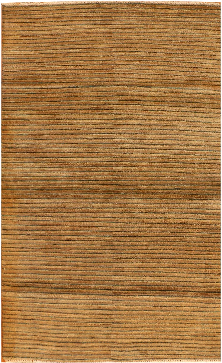 Brown Afghan Gabbeh Rug 4' 1 x 6' 6 Hand-Knotted | No. 33878