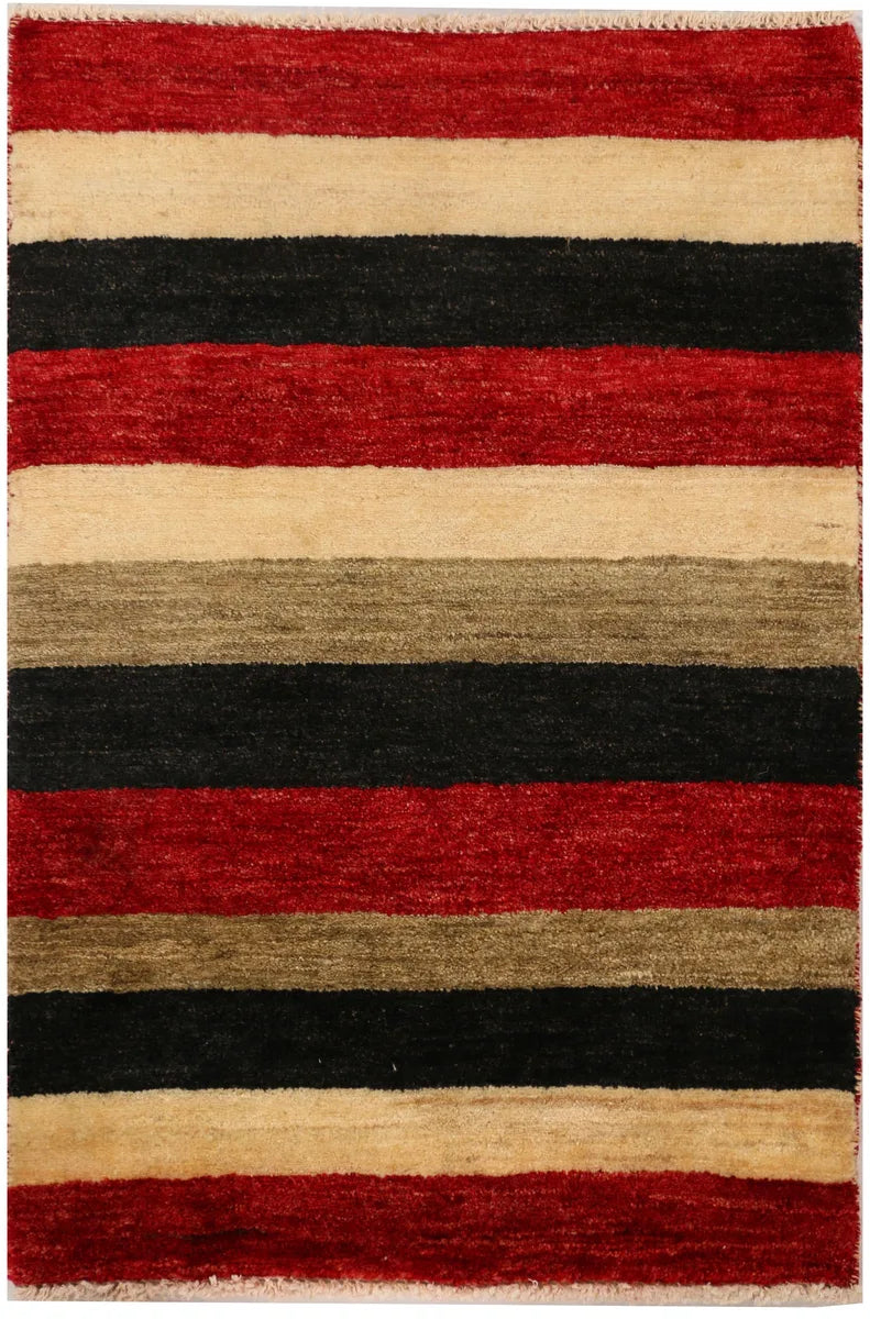 Afghan Gabbeh Rug 2'2" x 3'1" Hand-Knotted | No. 34303
