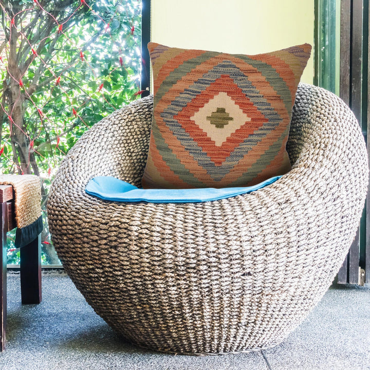 Hand Knotted Kilim Cushion 1' 7" x 1' 7" - No. AL96687