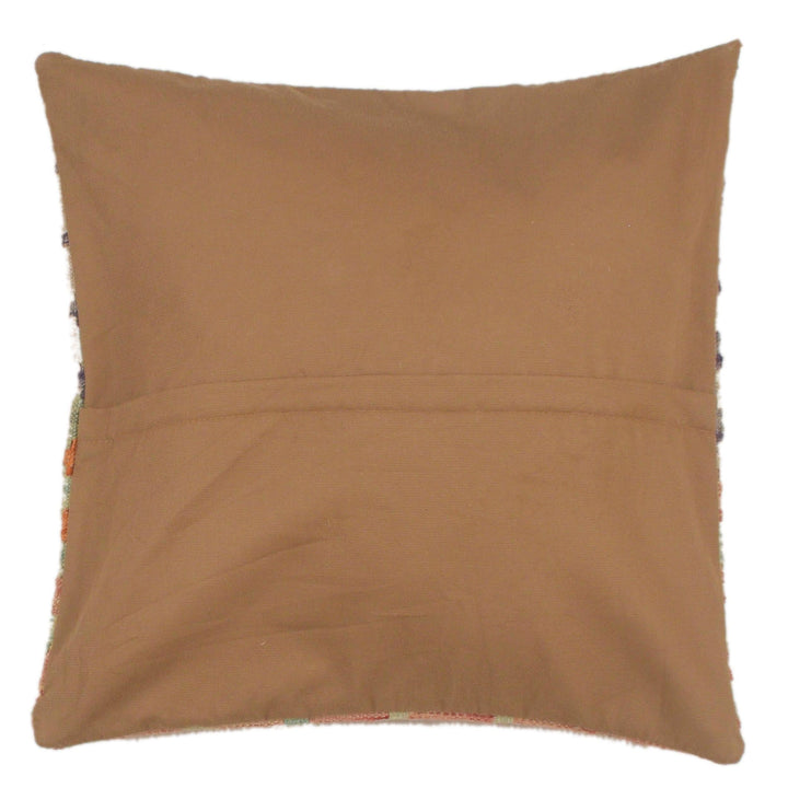 Afghan Kelim Cushion 1' 6" x 1' 6" Flat-Weave detail