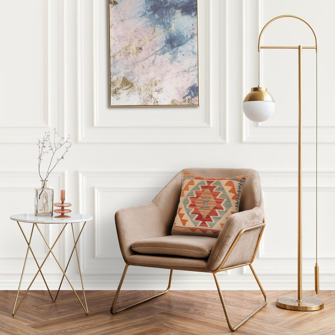 Square Size Kelim Cushion 1' 6" x 1' 7" - No. AL47448