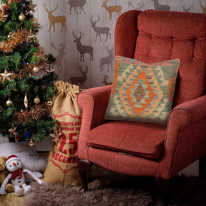 Turkish Style Kelim Cushion 1' 7" x 1' 7" - No. AL51674