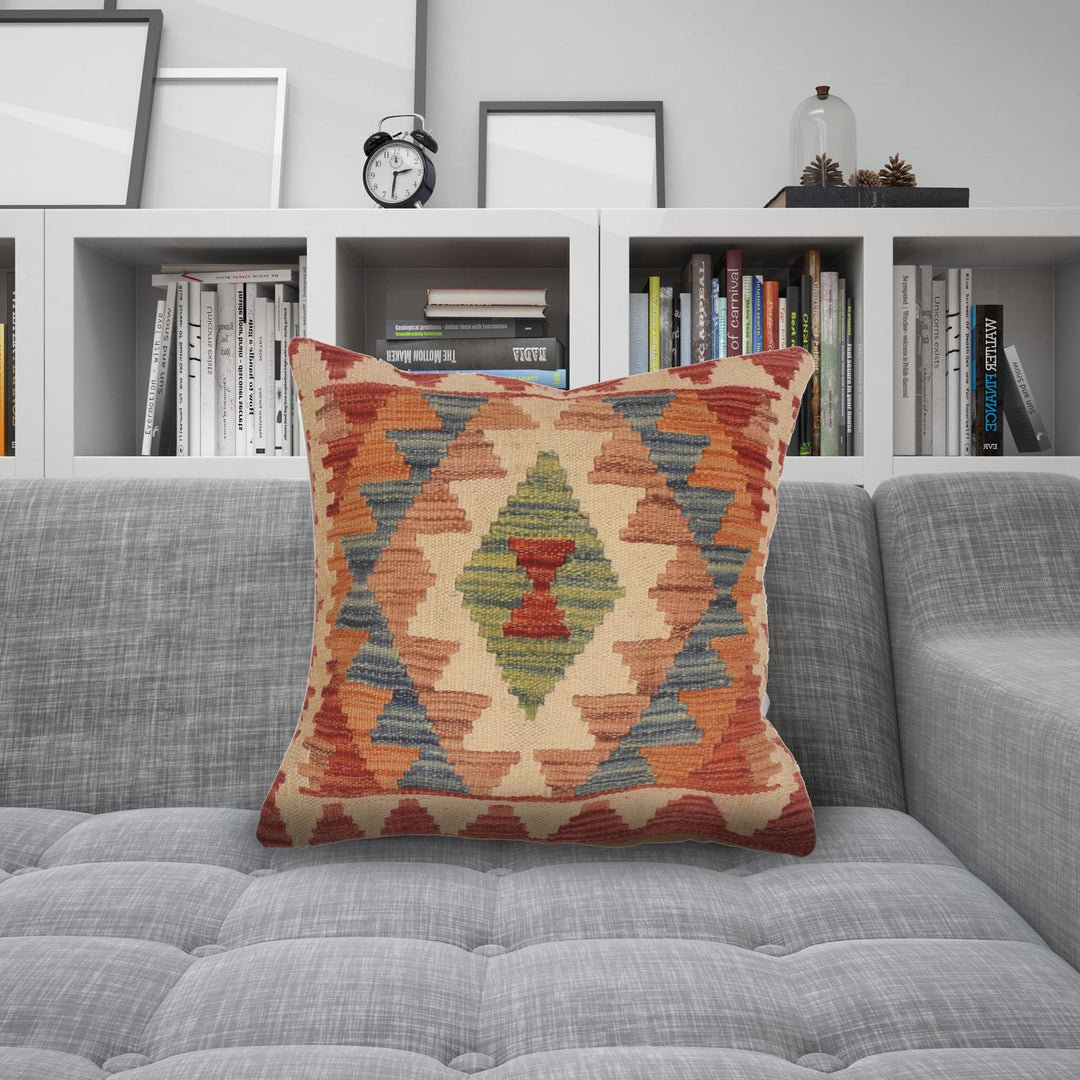 Square Size Kelim Cushion 1' 7" x 1' 7" - No. AL44209
