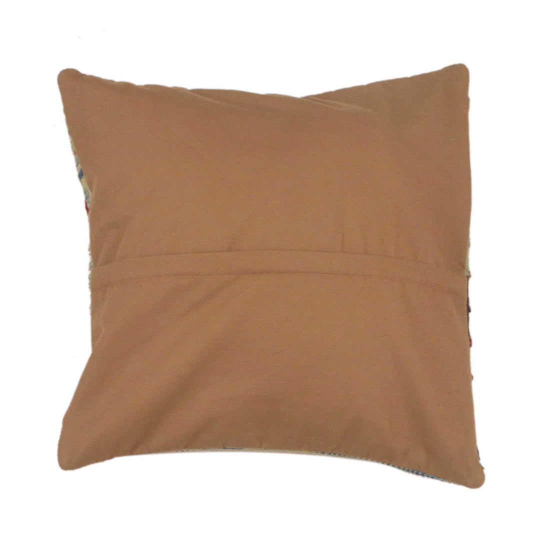 Afghan Kelim Cushion 1' 5" x 1' 5" Flat-Weave detail