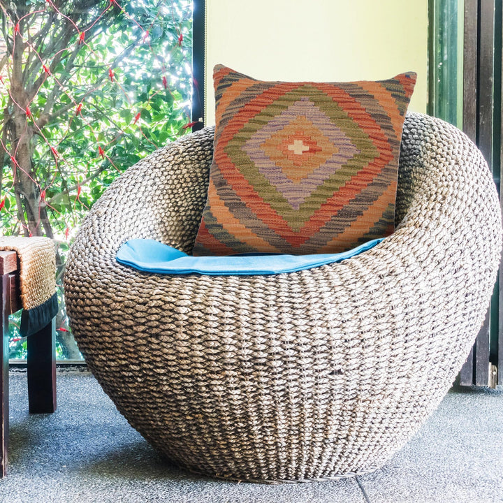 Vegetable Kilim Cushion Cover 1' 7" x 1' 7" - No. AL77068