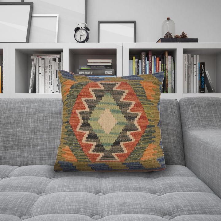 Afghan Cushion 1' 6" x 1' 6" Flat-Weave view