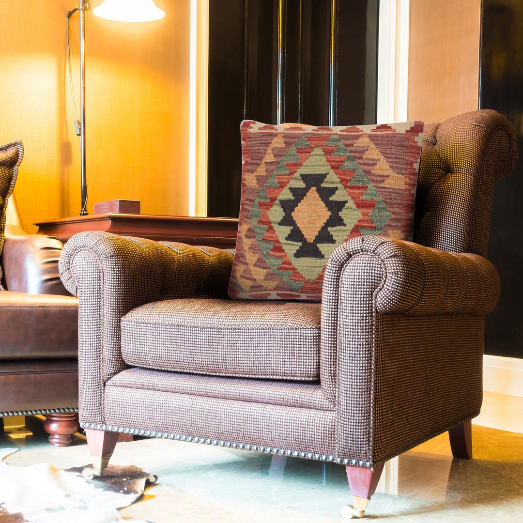 Vegetable Kilim Cushion Cover 1' 6" x 1' 6" - No. AL86158