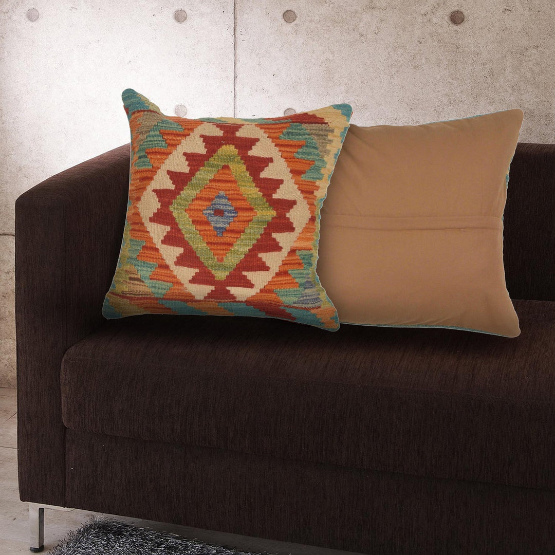 Vegetable Kilim Cushion Cover 1' 6" x 1' 6" - No. AL90552