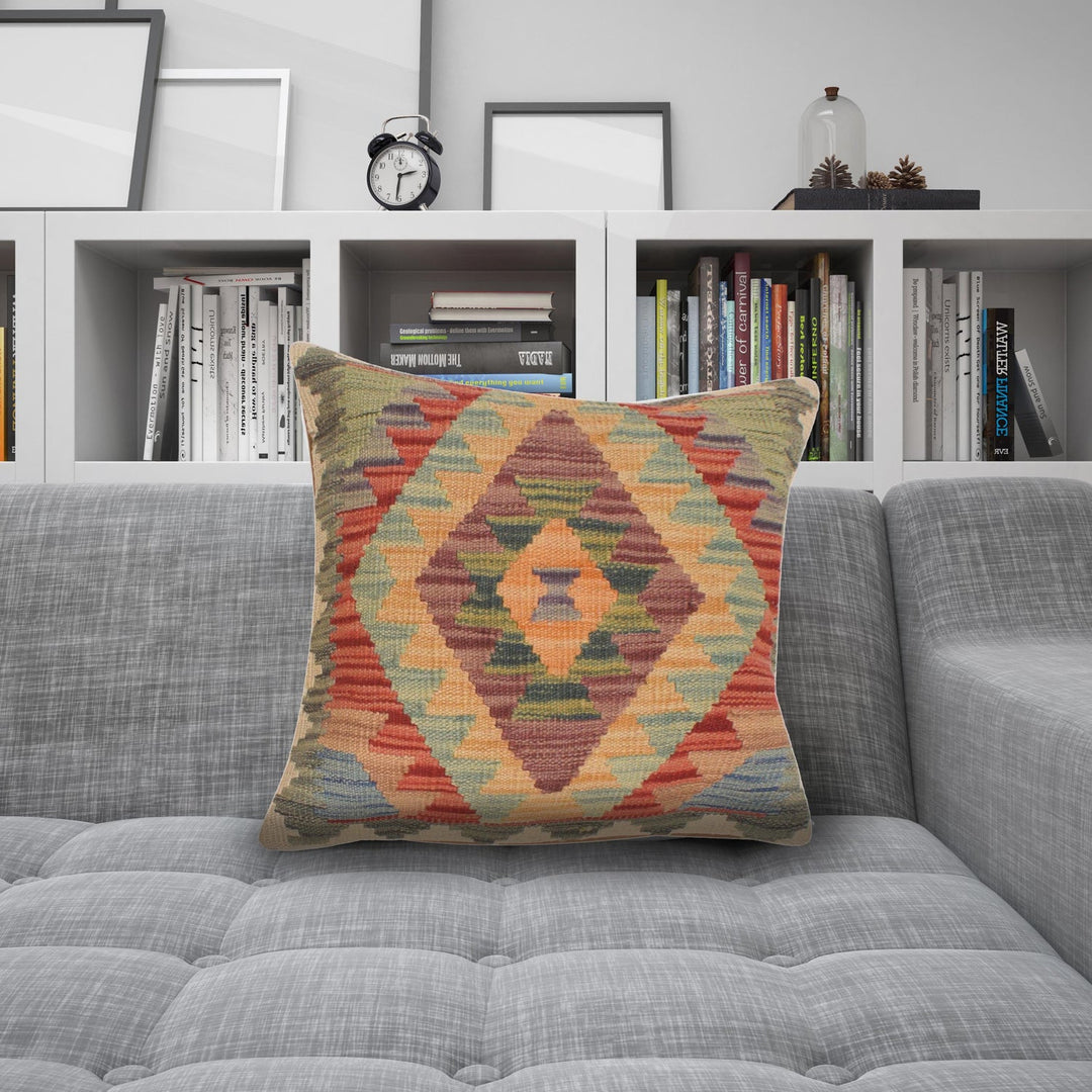 Handmade Kilim Cushion Covers 1' 6" x 1' 7" - No. AL55542