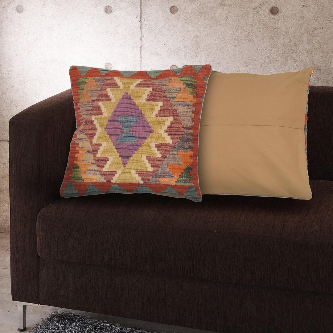 Turkish Style Kelim Cushion 1' 6" x 1' 6" - No. AL26961