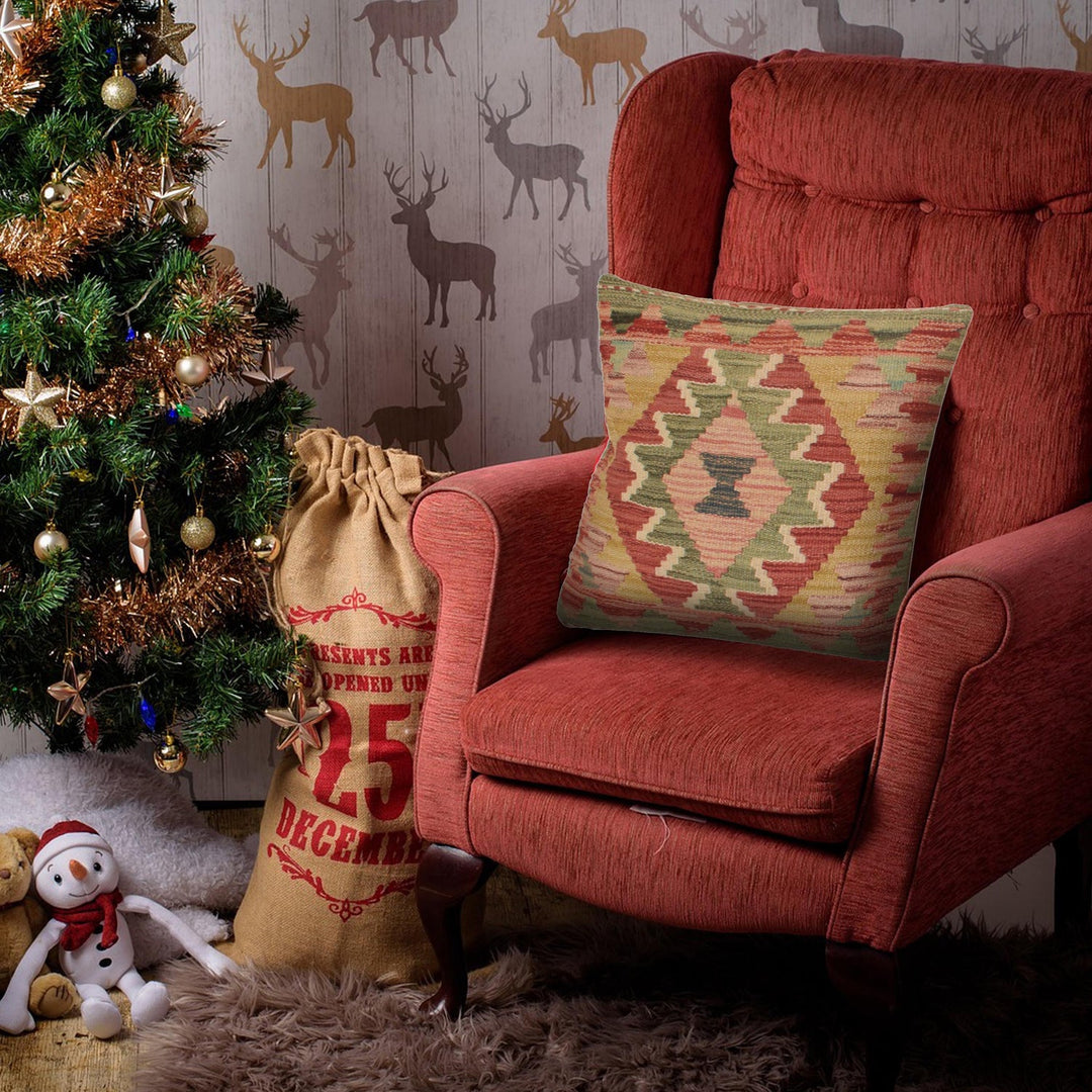 Hand Knotted Kilim Cushion 1' 5" x 1' 4" - No. AL12449