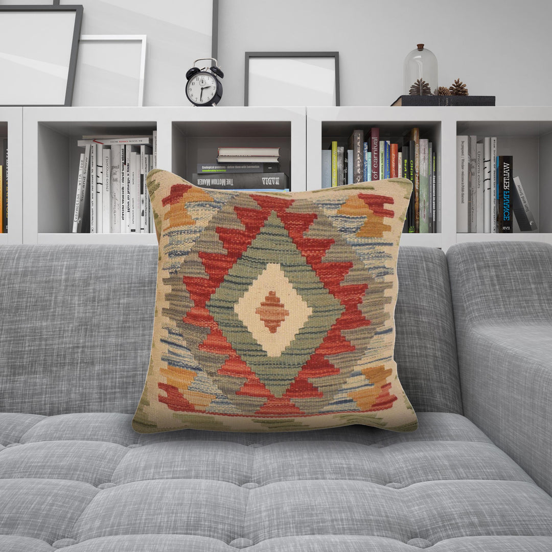 Turkish Style Kelim Cushion 1' 4" x 1' 6" - No. AL43586