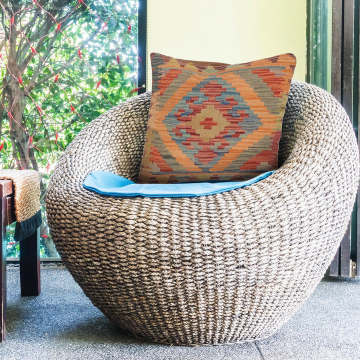 Afghan Kilim Cushion 1' 6" x 1' 6" - No. AL50565