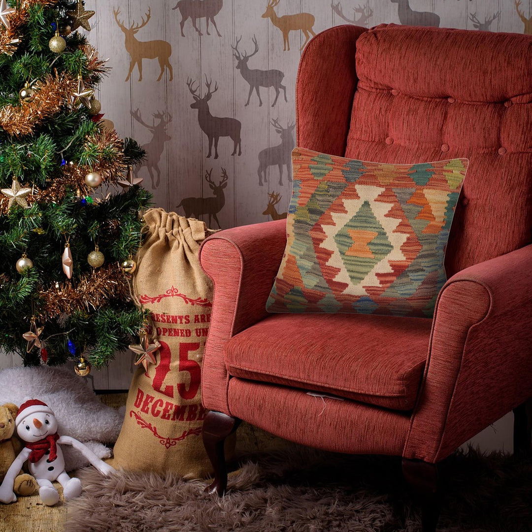 Handmade Kilim Cushion Covers 1' 6" x 1' 6" - No. AL59584