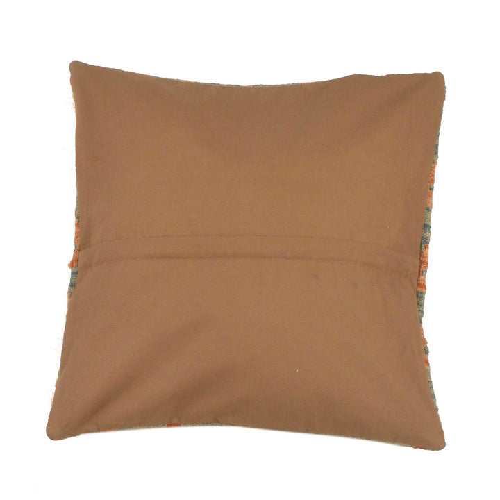 Afghan Kelim Cushion 1' 7" x 1' 6" Flat-Weave detail