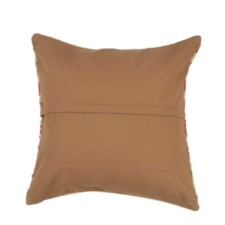 Afghan Kelim Cushion 1' 6" x 1' 6" Flat-Weave detail
