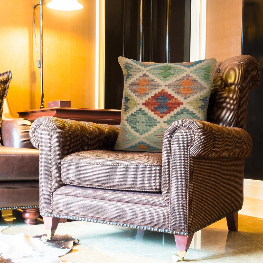 Turkish Design Kilim Cushion 1' 6" x 1' 6" - No. AL26058