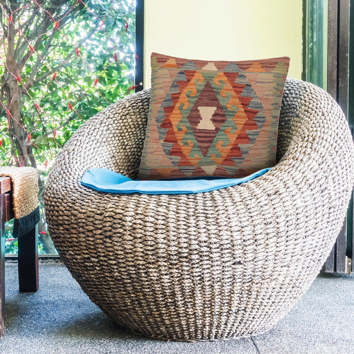 Vegetable Kilim Cushion Cover 1' 6" x 1' 6" - No. AL53575