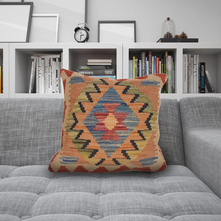 Afghan Kilim Cushion 1' 6" x 1' 6" - No. AL93386