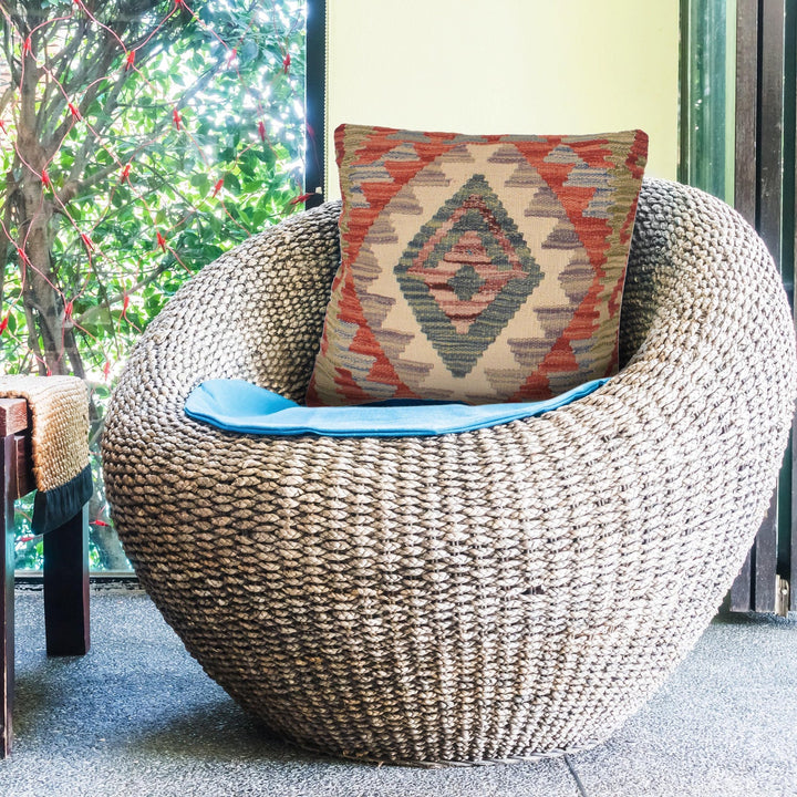 Vegetable Kilim Cushion Cover 1' 4" x 1' 6" - No. AL72520