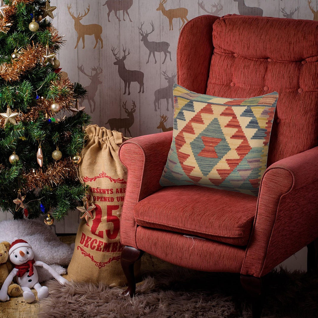 Turkish Style Kelim Cushion 1' 6" x 1' 6" - No. AL15950