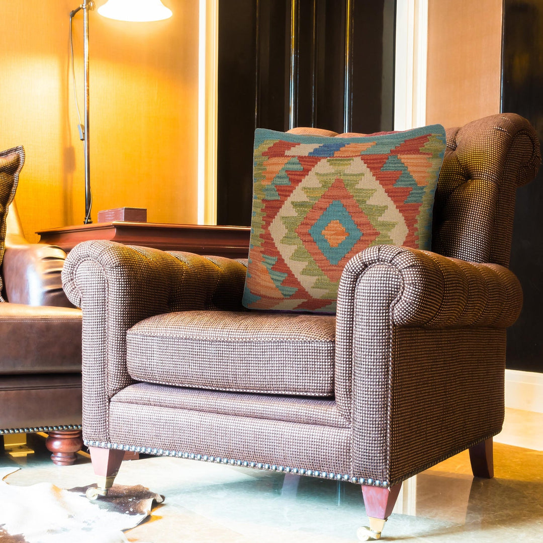 Turkish Design Kilim Cushion 1' 6" x 1' 6" - No. AL55717