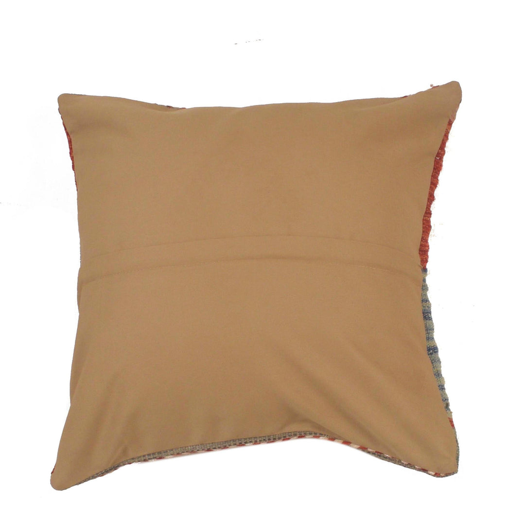Turkish Design Kilim Cushion 1' 6" x 1' 6" Flat-Weave detail