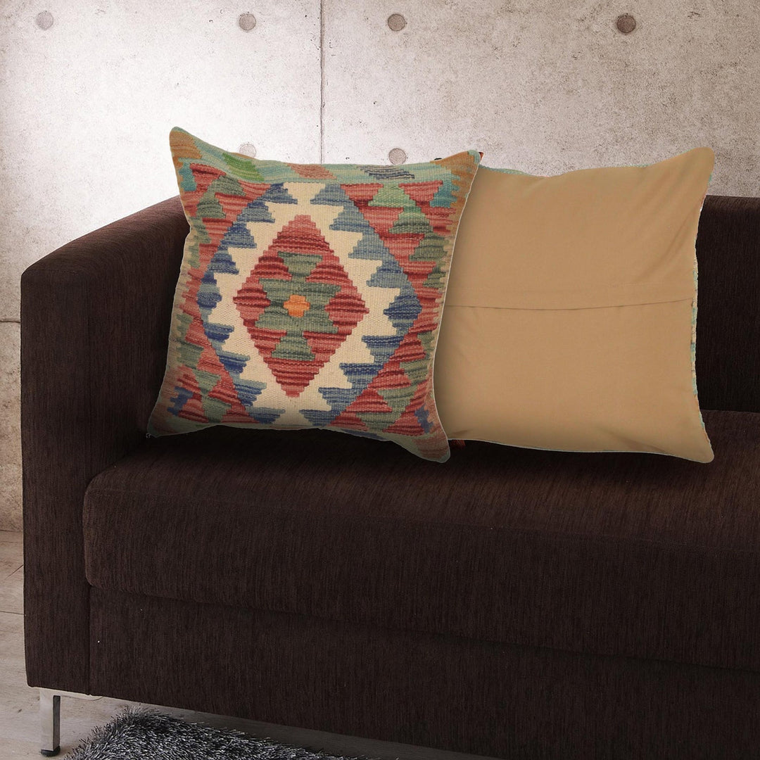 Square Size Kelim Cushion 1' 7" x 1' 7" - No. AL38312