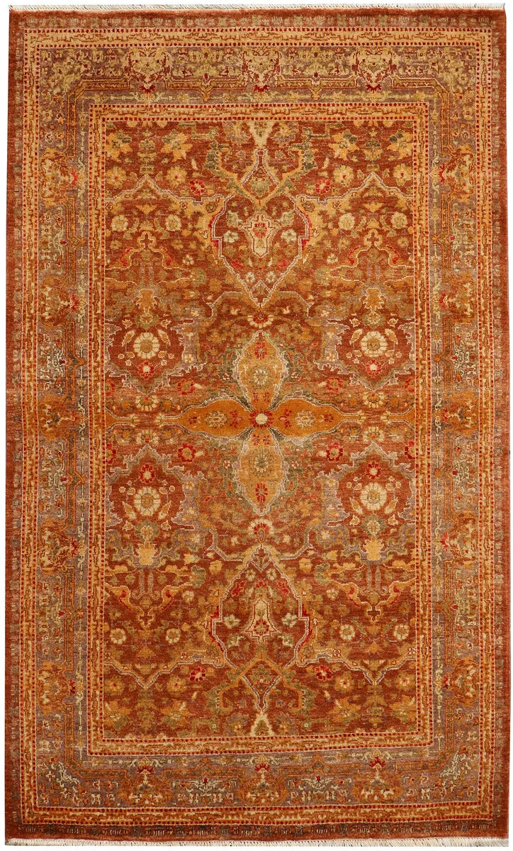 Brown Afghan Sultanabad Rug 3' 2 x 5' 1 Hand-Knotted | No. 37716