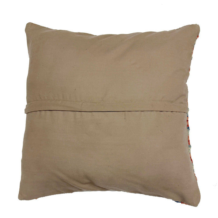 Afghan Kilim Cushion Cover 1' 5" x 1' 5" Flat-Weave detail