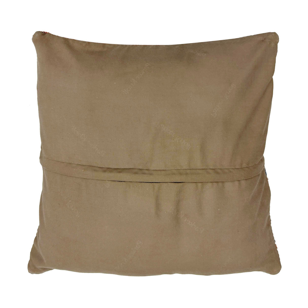 Afghan Kilim Cushion 1' 6" x 1' 6" Flat-Weave | No. AL119422