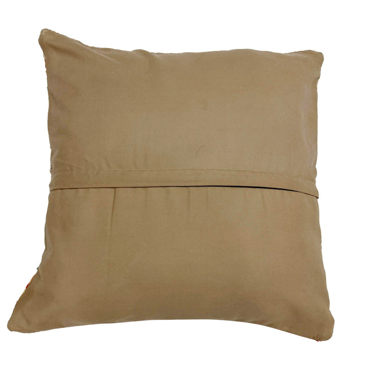 Afghan Kilim Cushion Cover 1' 5" x 1' 5" Flat-Weave detail