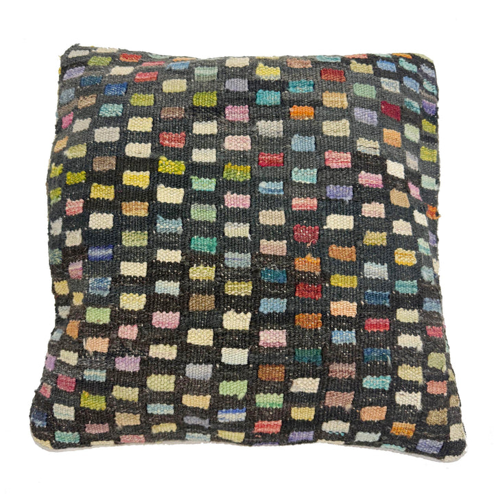 Afghan Kilim Cushion Cover 1' 5" x 1' 4" Flat-Weave