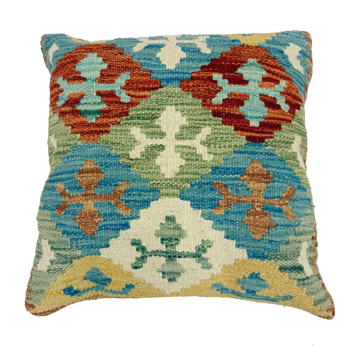 Afghan Kilim Rug 1' 5" x 1' 5" Flat-Weave