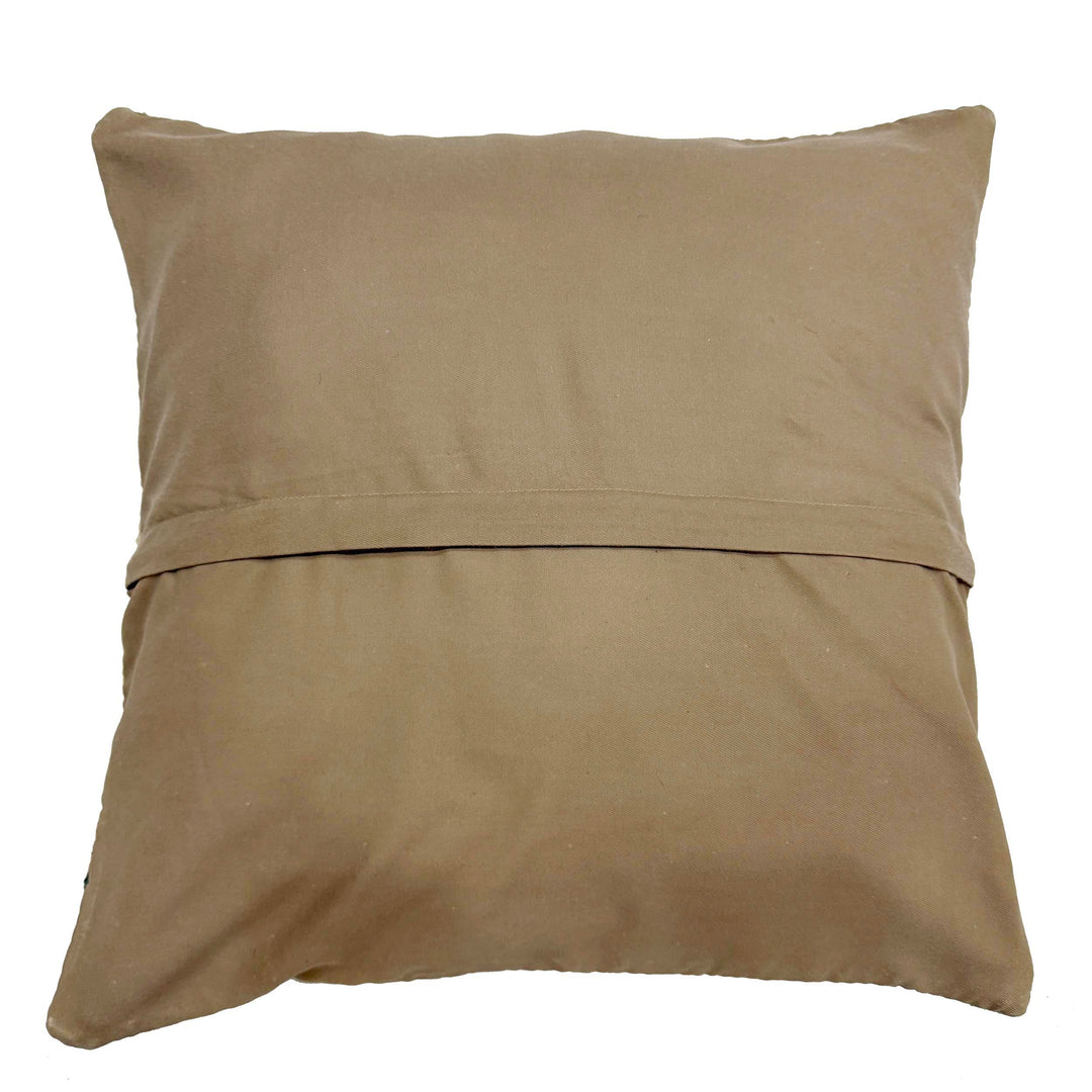 Afghan Kilim Cushion 1' 5" x 1' 6" Flat-Weave detail