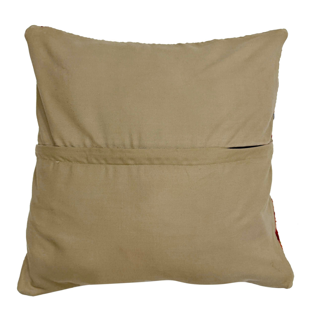 Afghan Kilim Cushion 1' 5" x 1' 6" Hand-Knotted | No. AL408927