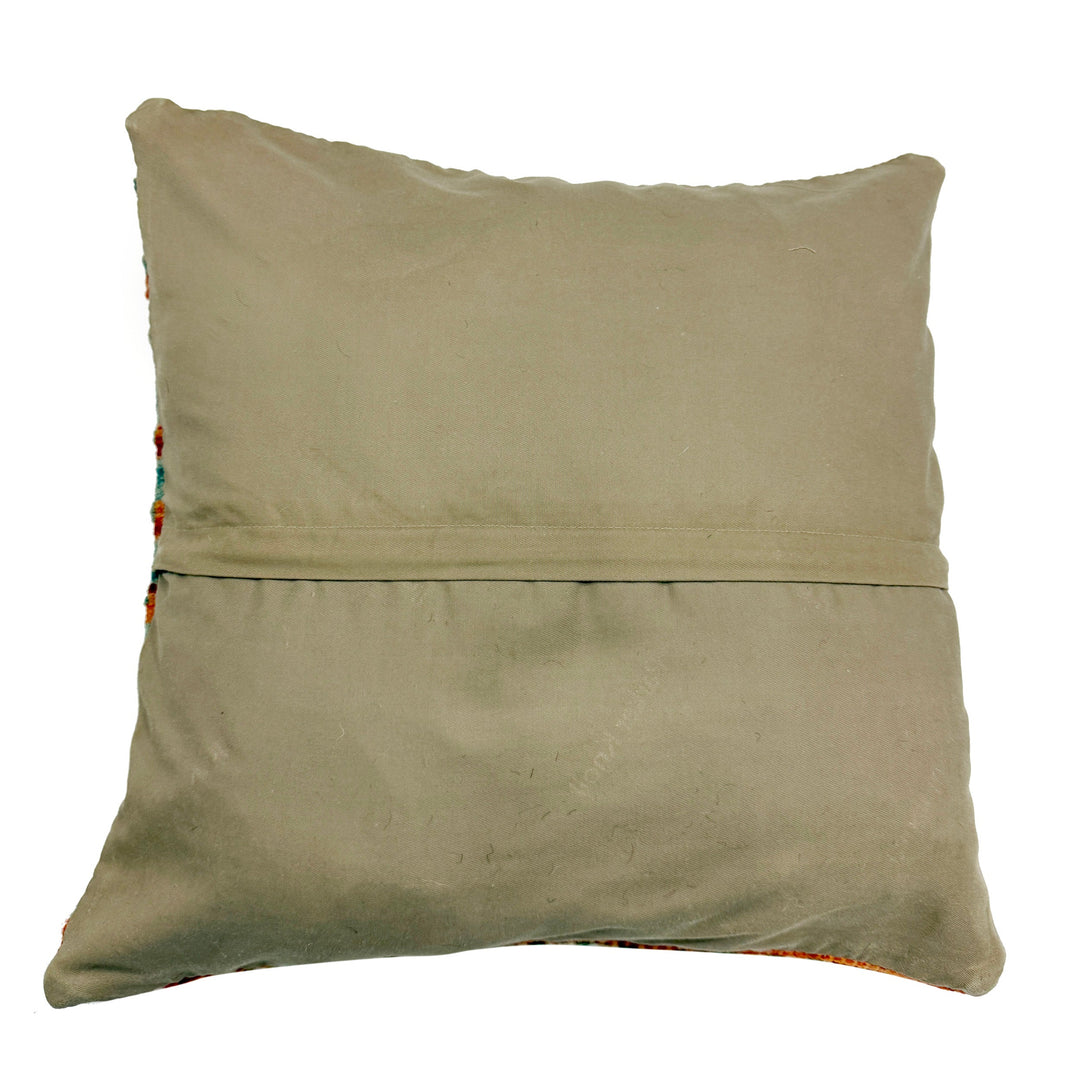 Afghan Kilim Cushion Cover 1' 6" x 1' 6" Flat-Weave detail