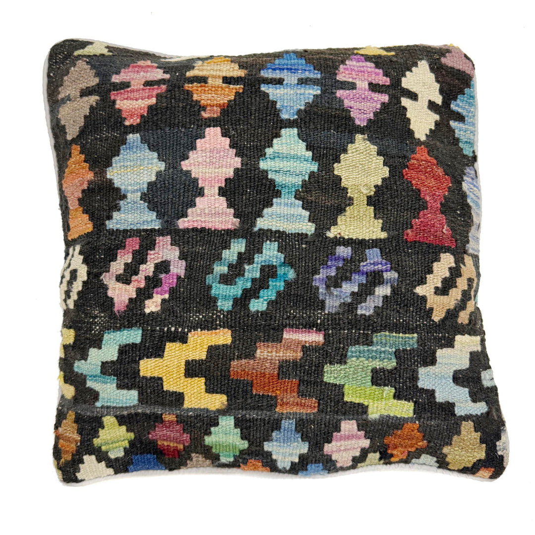 Turkish Style Kelim Cushion 1' 5" x 1' 5" Hand-Knotted