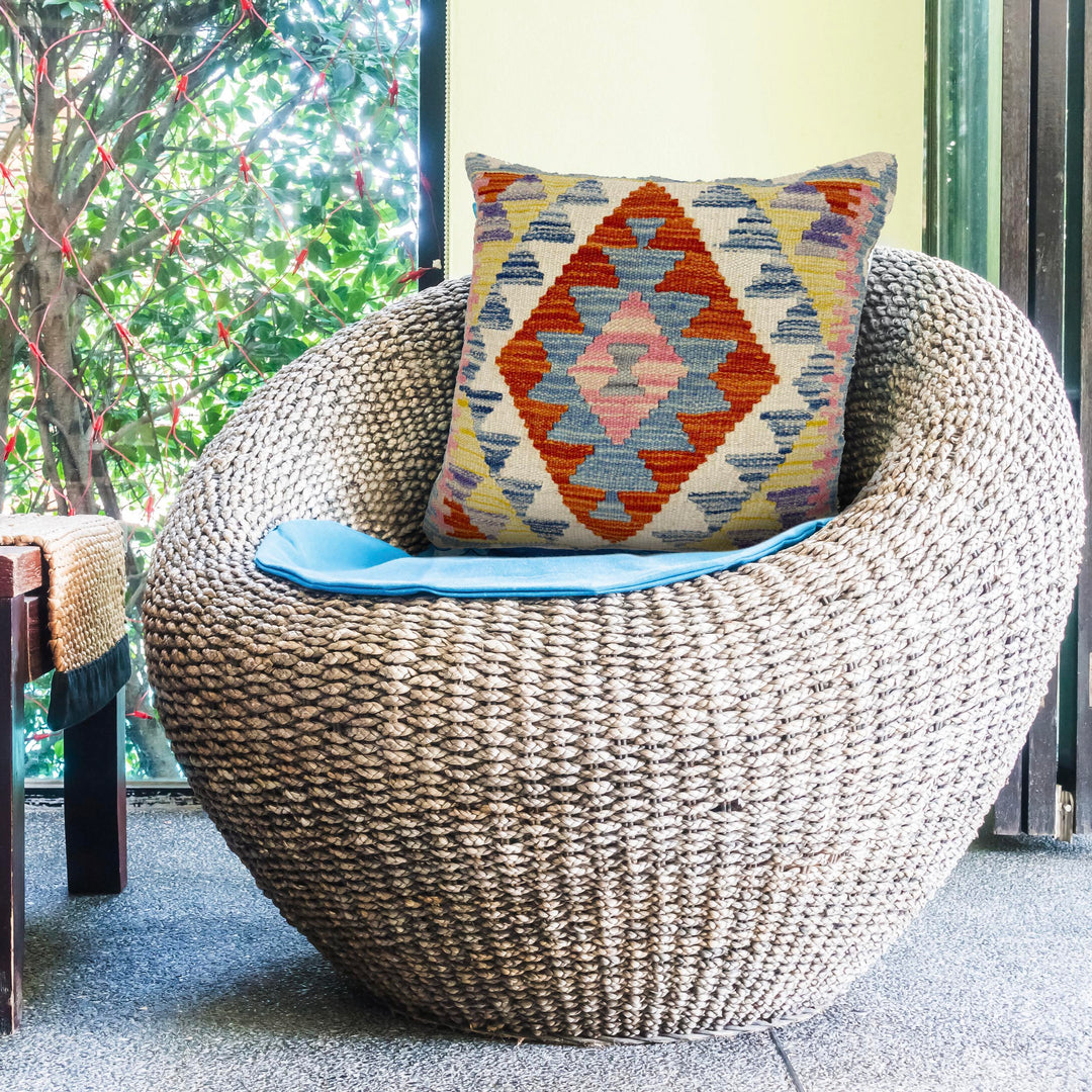 Afghan Kilim Cushion Covers 1' 6" x 1' 5" Flat-Weave view