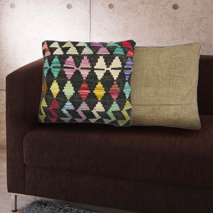 Afghan Turkish Design Kilim Cushion 1' 5" x 1' 5" Flat-Weave view