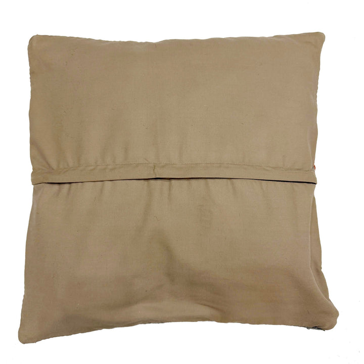 Afghan Kilim Cushion Cover 1' 6" x 1' 5" Hand-Knotted detail