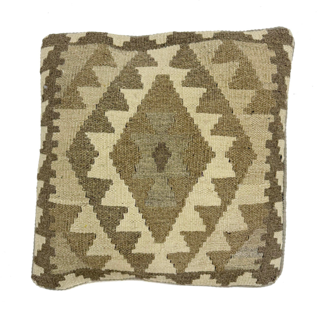Afghan Kilim Cushion 1' 6" x 1' 6" Flat-Weave