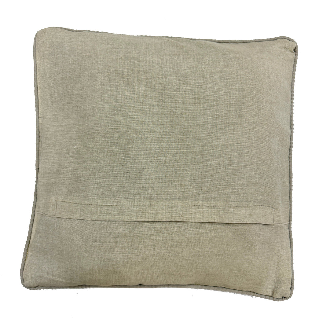 Afghan Kilim Cushion 1' 6" x 1' 6" Flat-Weave detail