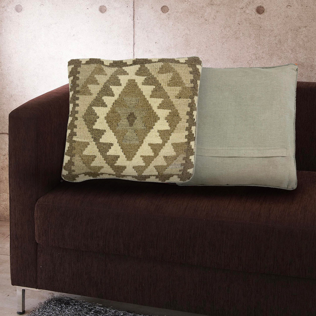 Afghan Kilim Cushion 1' 6" x 1' 6" Flat-Weave view