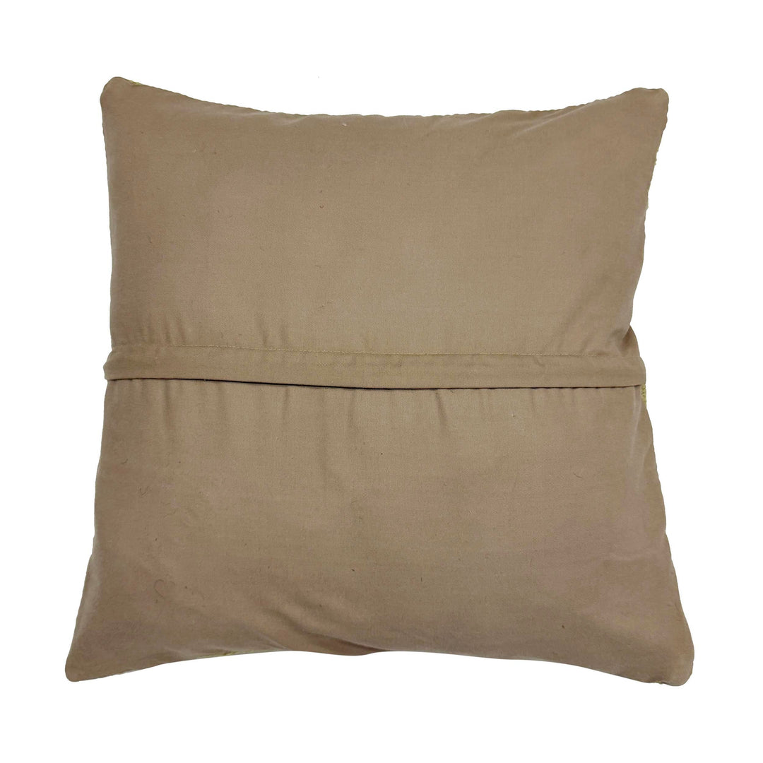 Afghan Kilim Cushion Cover 1' 6" x 1' 5" Flat-Weave detail