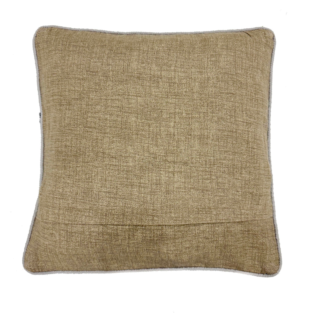 Afghan Geometric Cushion 1' 5" x 1' 4" Hand-Knotted detail