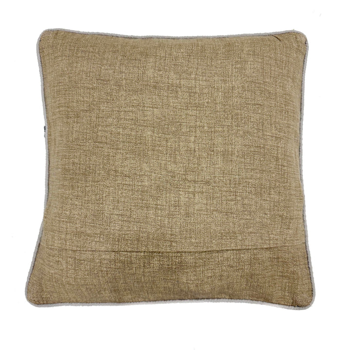 Afghan Geometric Cushion 1' 5" x 1' 4" Hand-Knotted detail