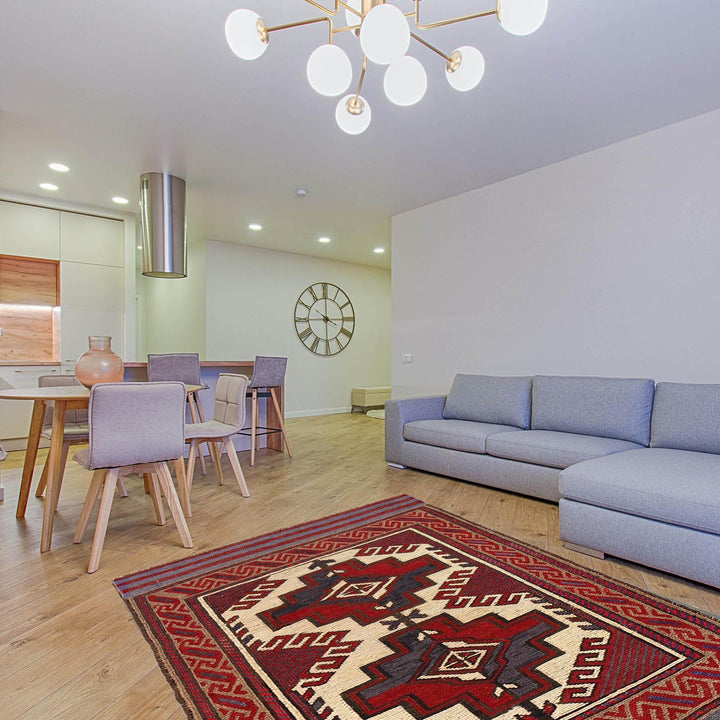 Handmade Vintage Kilim 2' 9" x 4' 7" - No. AL22283